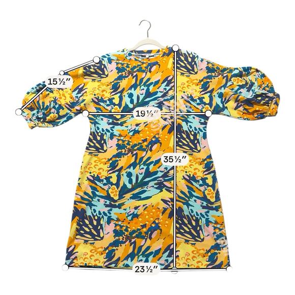 TUCKERNUCK CELINA MOON TROIAN WOMES DRESS LARGE TROPICAL FLORAL - Picture 2 of 7